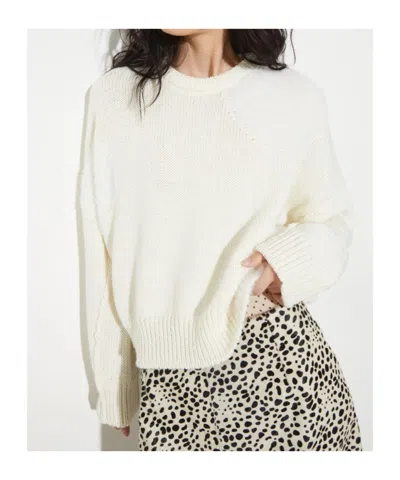 Maxco. Long Sleeve Sweater In White