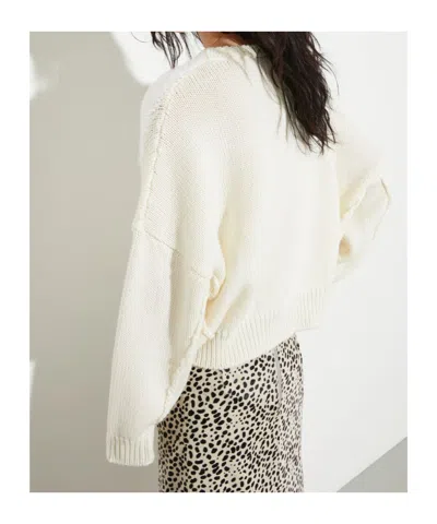 Maxco. Long Sleeve Sweater In White