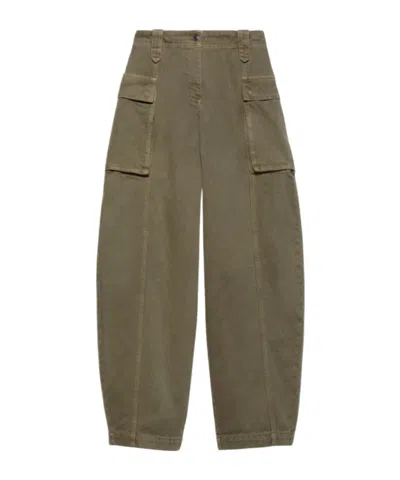 Maxco. Barrel-leg Cargo Trousers In Brown