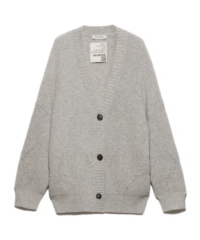 Maxco. Undyed Wool-blend Cardigan In Gray