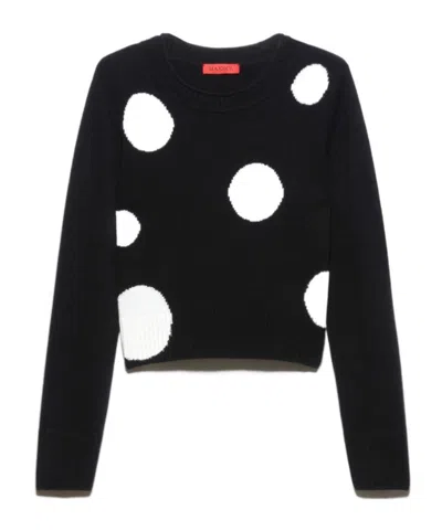 Maxco. Polka-dot Jacquard Jumper In Black