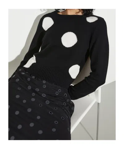 Maxco. Polka-dot Jacquard Jumper In Black