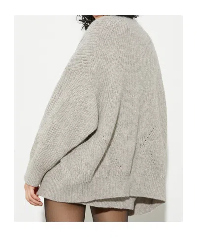 Maxco. Undyed Wool-blend Cardigan In Gray