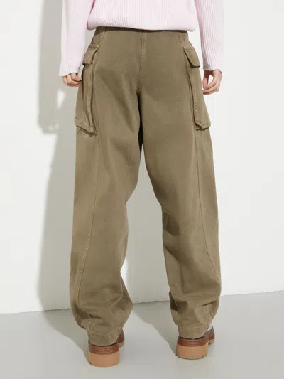 Maxco. Barrel-leg Cargo Trousers In Brown