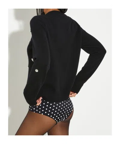 Maxco. Rhinestone-embroidered Jumper In Black