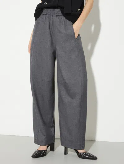 Maxco. Barrel-leg Grisaille Trousers In Gray