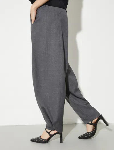 Maxco. Barrel-leg Grisaille Trousers In Gray
