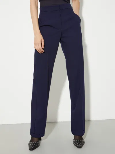 Maxco. Straight-leg Stretch Trousers In Blue