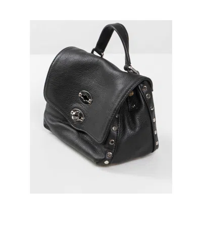 Zanellato Twist Hook Postina Saeta Baby Shoulder Bag In Black