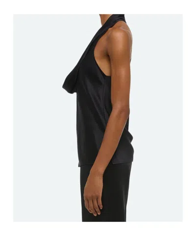 Helmut Lang Liquid Jersey Halter Top In Black