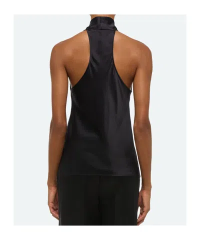 Helmut Lang Liquid Jersey Halter Top In Black