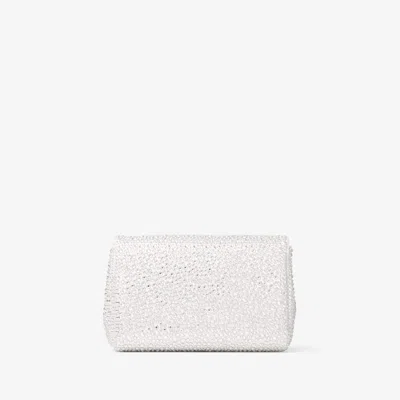 Jimmy Choo Soft Bow Crystal Mini Bag In Silver