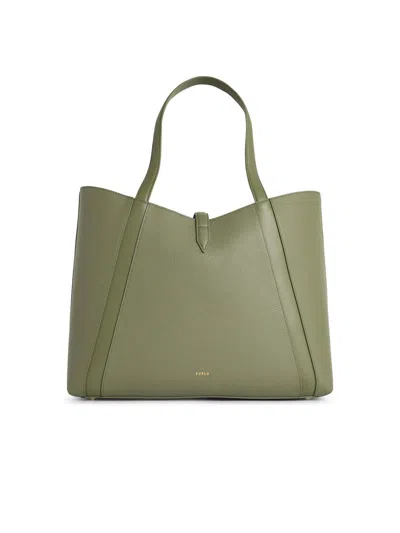 Furla Logo Detail Shoulder Bag In Green