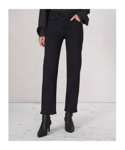 Rag & Bone Flexi Harlow Straight Jean In Black