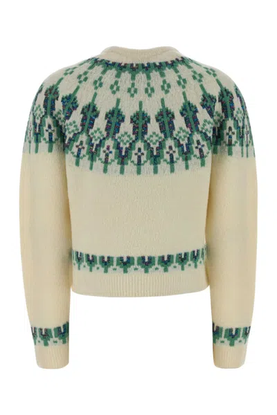 Loewe Stretch Wool Blend Cropped Sweater Graphic