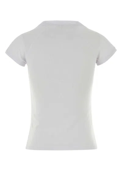 Loewe White Stretch Cotton Blend T-shirt