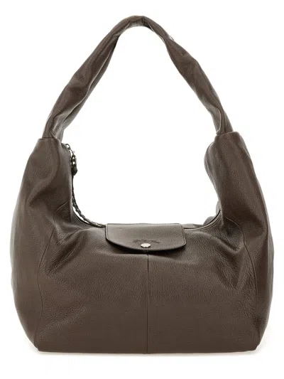 Longchamp Hobo - Leather Bag L In Brown
