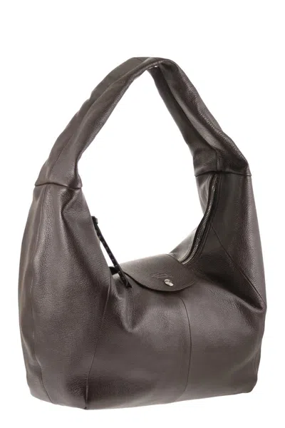 Longchamp Hobo - Leather Bag L In Brown
