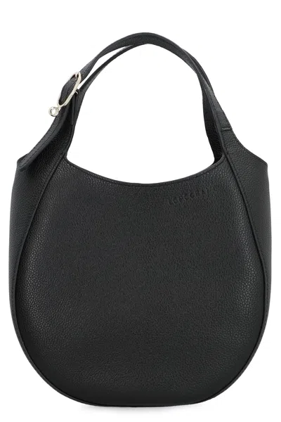 Longchamp Le Foulonné S Leather Bag In Black