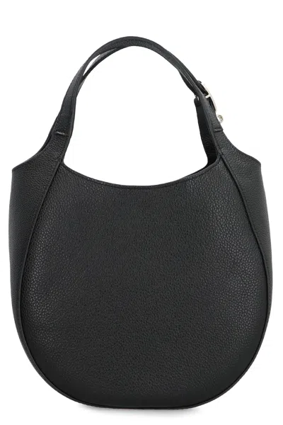 Longchamp Le Foulonné S Leather Bag In Black