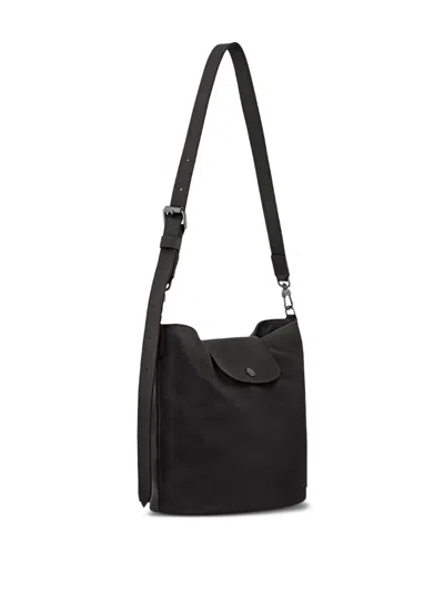 Longchamp Le Pilage Xtra Black Medium Shoulder Strap With Removable Shoulder Strap And Embossed Lgoo On The Fr In Black