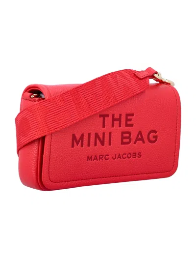 Marc Jacobs Textured Leather Mini Bag With Magnetic Closure In Red