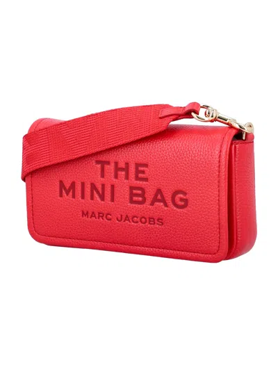 Marc Jacobs Textured Leather Mini Bag With Magnetic Closure In Red