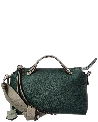 Fendi By The Way Selleria Medium Leather Shoulder Bag In Green