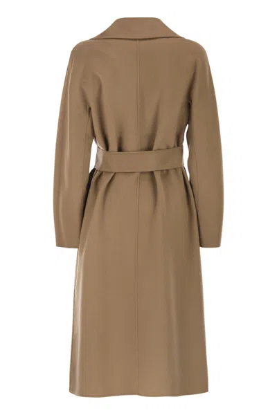 Max Mara Knee-length Brown Cashmere Coat In Brown