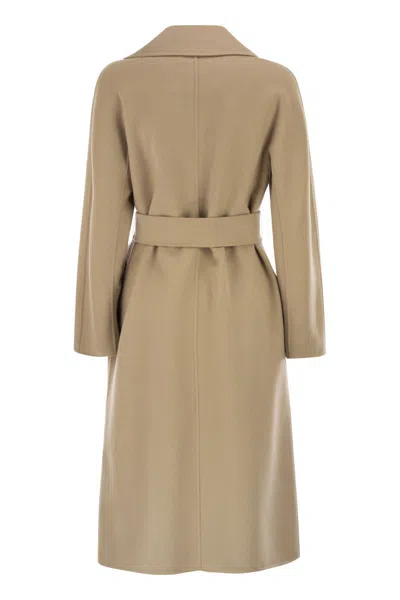 Max Mara Studio Mstcles - Wool, Cashmere And Silk Coat In Neutral