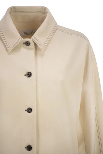 Max Mara Maxmara Mxpnettare Denim Effect Jersey Jacket In Neutral