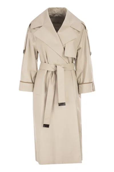Max Mara The Cube Mtcutrench - Trench Coat In Water-repellent Twill In Brown