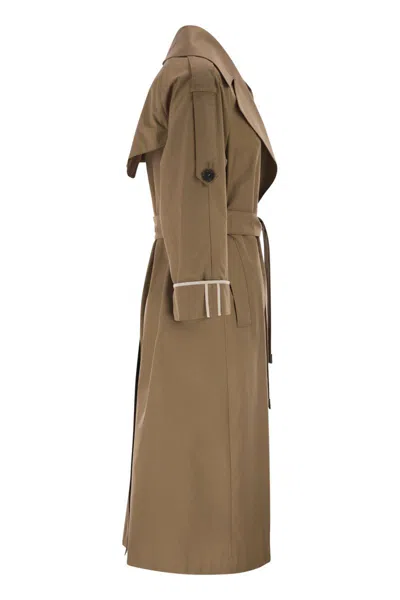 Max Mara The Cube Mtcutrench - Trench Coat In Water-repellent Twill In Brown