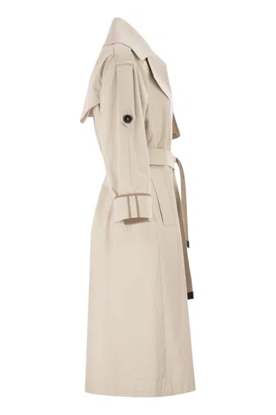 Max Mara The Cube Mtcutrench - Trench Coat In Water-repellent Twill In Brown