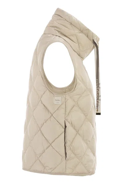 Max Mara The Cube Tegic - Drip-proof Canvas Padded Waistcoat In Neutral