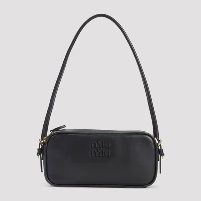 Miu Miu Leather Pouch In Black