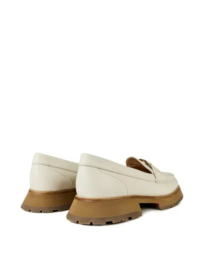 Moncler Bell Logo Loafers In White