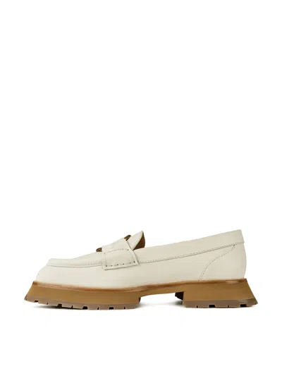 Moncler Bell Logo Loafers In White