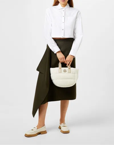 Moncler Bell Logo Loafers In White