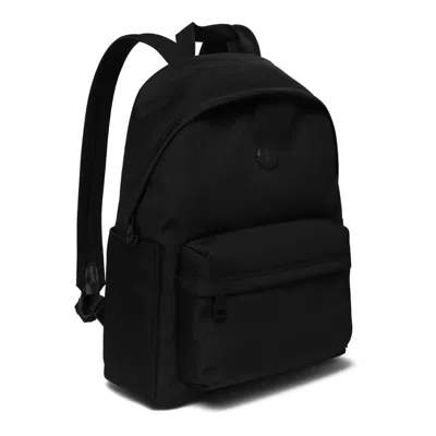 Moncler Pierrick Nylon Backpack Large Front Pocket In Black
