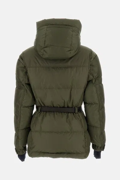 Moncler Salastrains Belted Padded Shell Jacket In Green