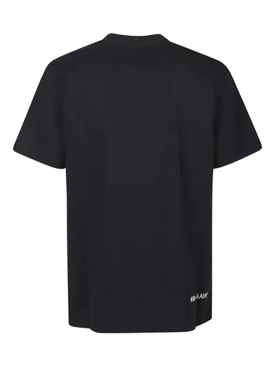 Moncler Grenoble Black Stretch Cotton T-shirt In Brown