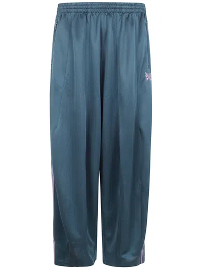 Needles "h.d. Track Pant Poly Smooth" Trousers In Blue