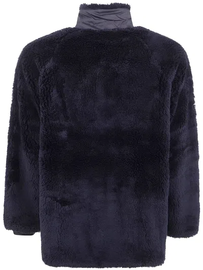 Needles Zip-up Teddy Jacket In Purple