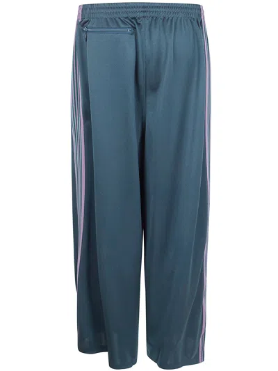 Needles "h.d. Track Pant Poly Smooth" Trousers In Blue