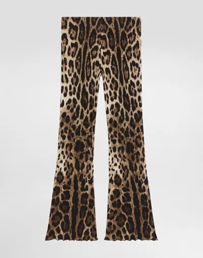 Dolce & Gabbana Leopard-pattern Trousers In Animal Print