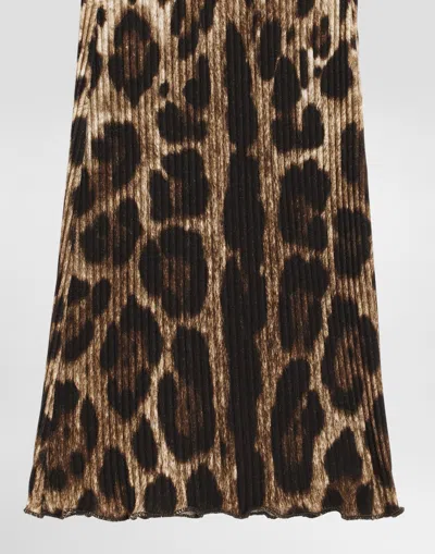 Dolce & Gabbana Leopard-pattern Trousers In Animal Print