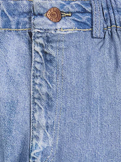 Pierre-louis Mascia Denim Shorts With Belt Loops In Blue