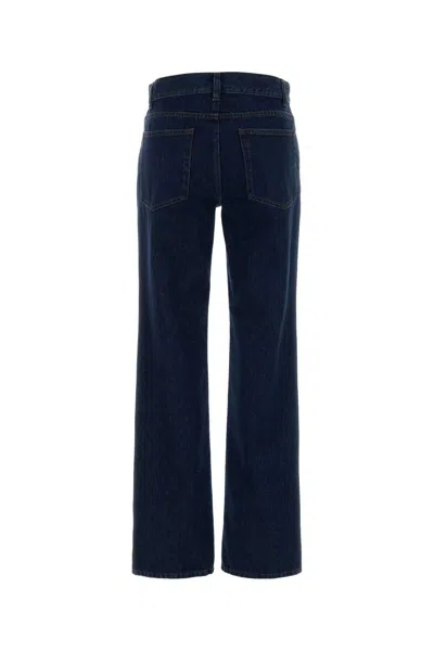 The Row Carlyl Denim Trousers With Pockets And Loops In Black