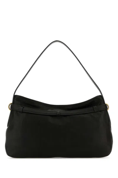 Miu Miu Black Nappa Leather Aventure Shoulder Bag In Black